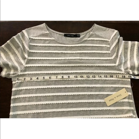 Doe & Rae Womens Scallop Knit Striped Dress - Picture 10 of 14